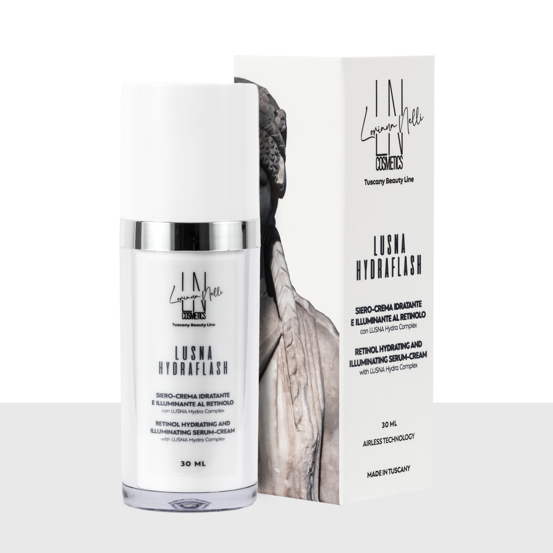 LUSNA HYDRA FLASH - Siero Crema Idratante e Illuminante al Retinolo