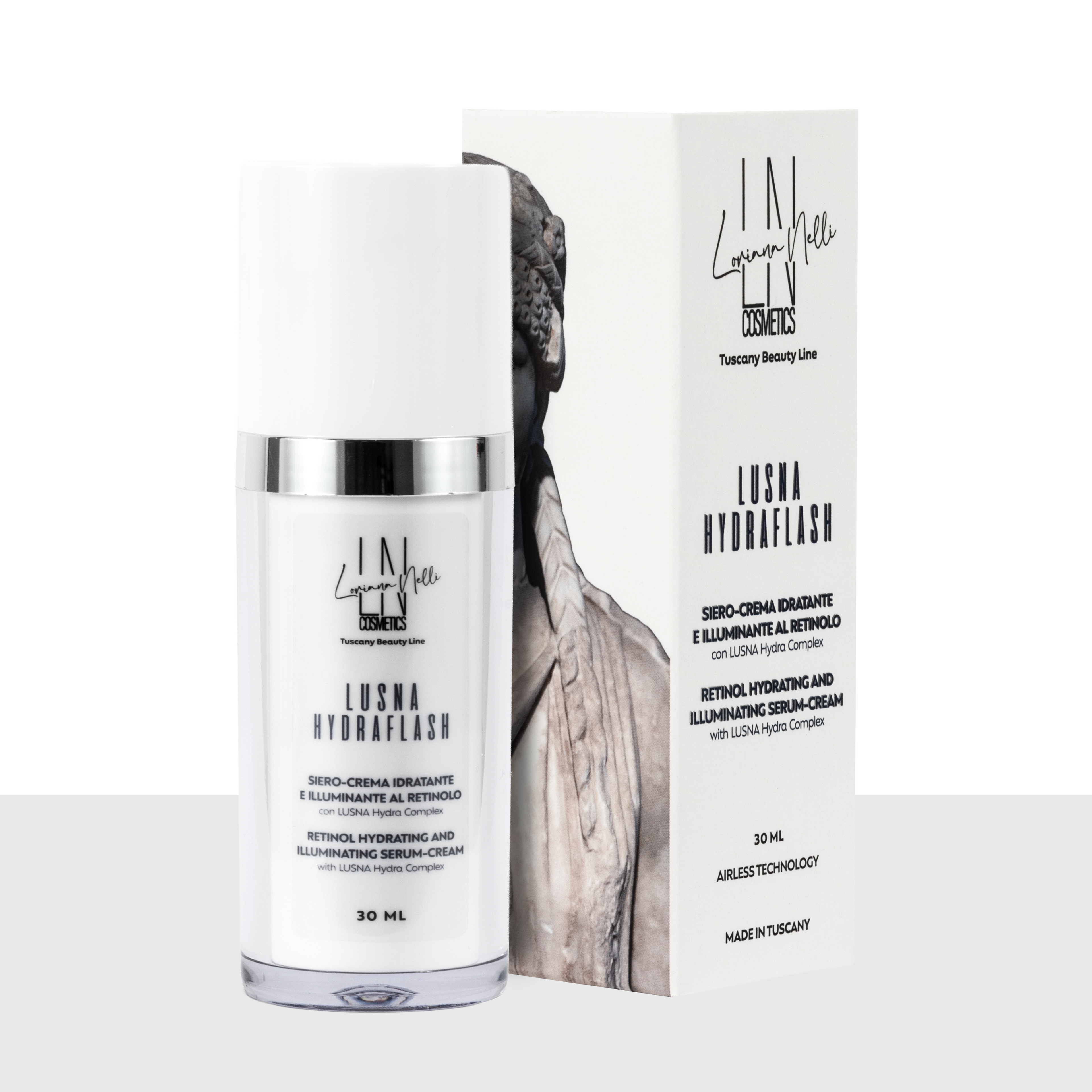 LUSNA HYDRA FLASH - Siero Crema Idratante e Illuminante al Retinolo
